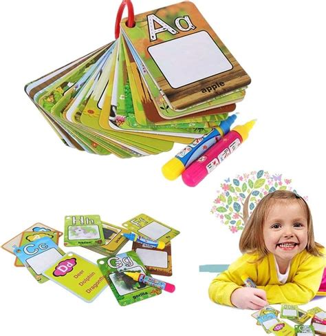 Buy PATPAT® 26 Alphabet Learning Card Magic Pen Set Water Drawing ...