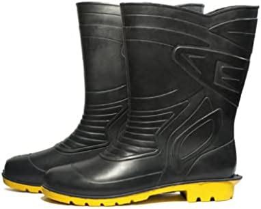 HEALTH SAFE Gum Boot For Men (Size: 7,Black & Yellow) Flexible PVC ...