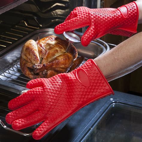 heat resistant silicone cooking gloves silicone finger glove silicone ...