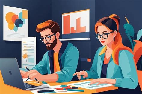 Collaborative creative project vector illustration | Premium AI ...