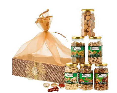 NUTRI MIRACLE Diwali I Bhai Dooj Premium Dry Fruit and Nut Gifts Hamper ...