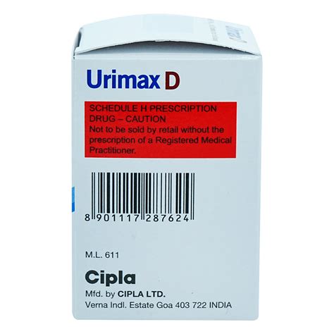 Urimax D Tablet | Uses, Side Effects, Price | Apollo Pharmacy