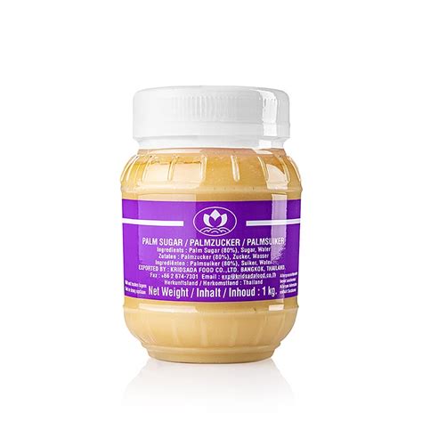 Palm sugar, pasty, 1 kg, Glass | GOURMET VERSAND Online Shop