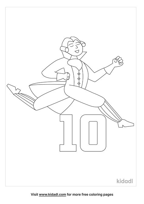 10 Lords A Leaping Coloring Page
