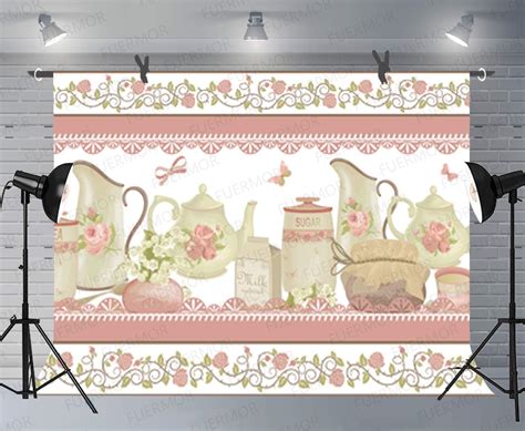FUERMOR Tea Party Background Afternoon Tea Floral India | Ubuy