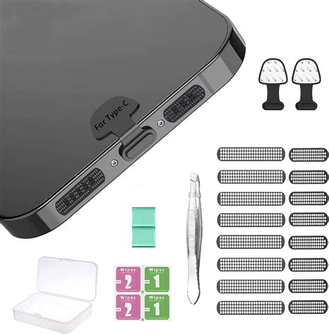 WISKA® Mobile Phone Charging Cover Anti Dust Plug Adhesive Stickers for ...