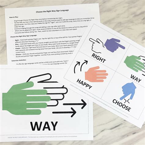 Choose the Right Way Sign Language - Primary Singing