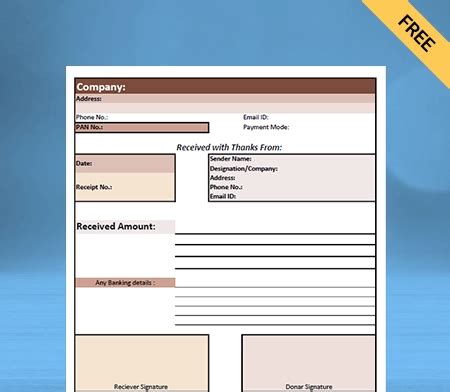 NGO Donation Receipt Format Free Download
