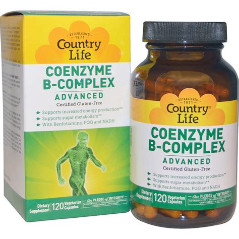 Country Life, Coenzyme B-Complex, Advanced, 120 Vegetarian Capsules ...