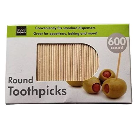 Buy 600-Count Round 2.5" Long Wooden Toothpicks - Great for Appetizers ...