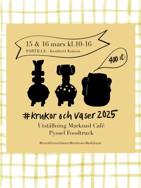 Krukor och vaser - utställning, marknad, cafe, foodtruck & pysselbord ...