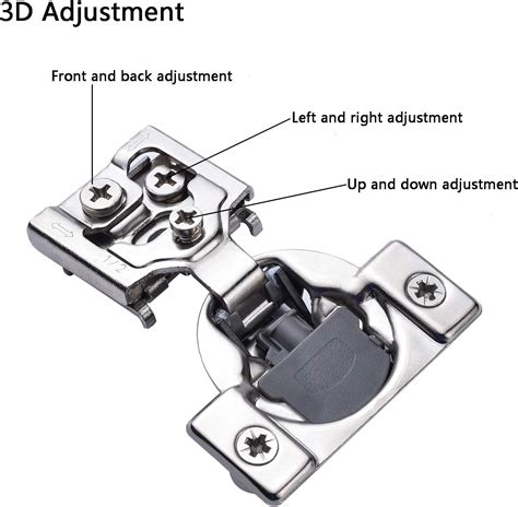 Buy Luokim Compact Face Frame Hinge 1/2 Overlay Soft Close Hinge for ...