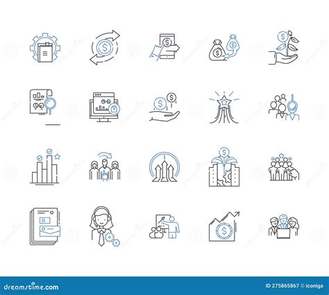 Business Acumen Line Icons Collection. Strategy, Analysis, Leadership ...