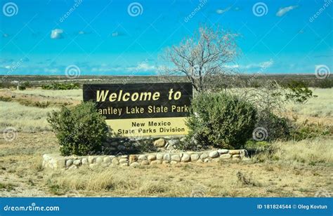 NEW MEXICO, USA - NOVEMBER 21, 2019: Information Sign in Brantley Lake ...