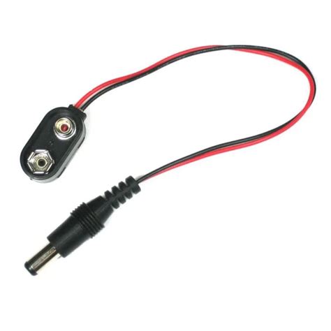 9v Battery Snap Connector + DC Jack (Battery Connector Cap) (10 pcs ...