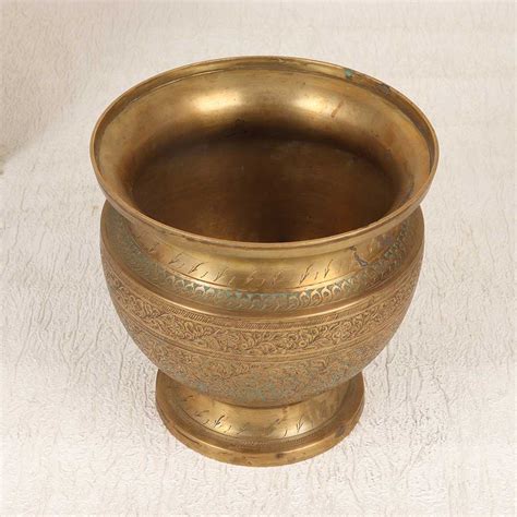 Buy Vintage Brass Planter online | IndianShelf