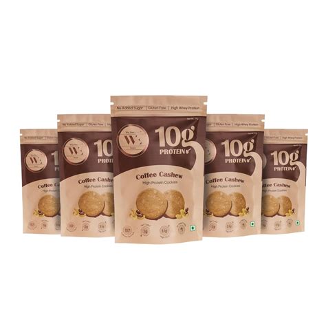 Win Everyday High Whey Protein Cookies (Coffee Cashew 170g) (Pack of 5 ...