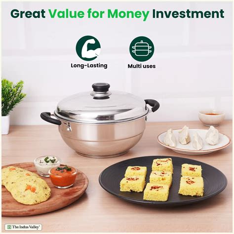 Buy Stainless Steel Idli Cooker/Multi Pot/vegetable steamer Set Online ...