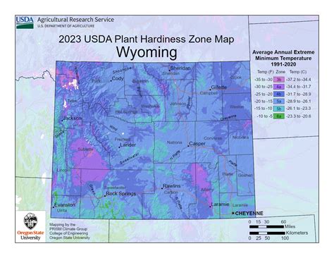 Wyoming Planting Zones: Map of WY Growing Zones