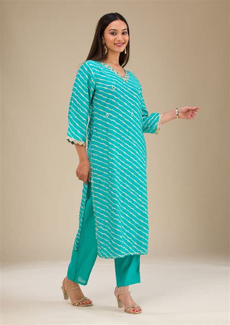 Buy Blue Zariwork Semi Crepe Readymade Salwar Suit - Koskii