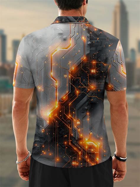 Moisture Wicking Golf Polo 3D Gradient Color Abstract Geometric | hardaddy