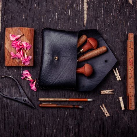 Multipurpose pouches - Upcycled tyre tube, waste wood and recycled fel ...