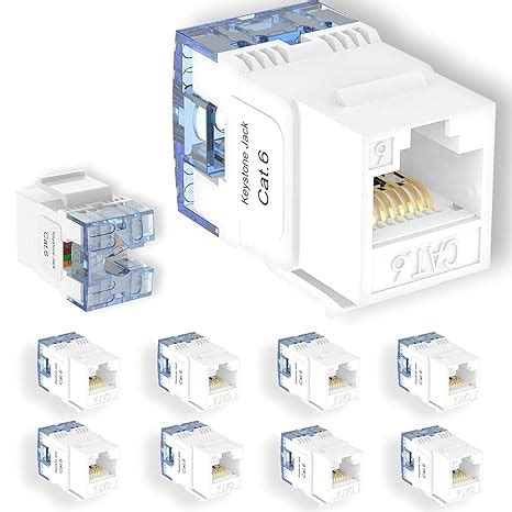 Amazon.in: Buy SCHOFIC Cat6 RJ45 Keystone Jacks Slim Profile, 180 ...