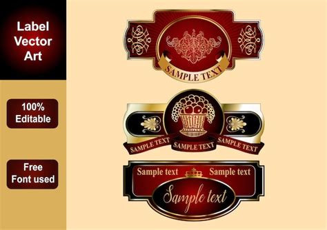 Vintage label vector art design | Premium Vector