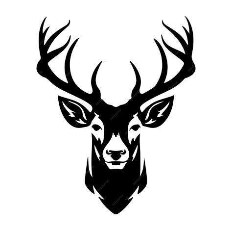 Premium Vector | Deer head silhouette vector illustration