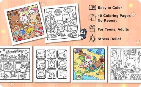 חברים נעימים: ספר צביעה למבוגרים ובני נוער הכולל דמויות חיות סופר ...