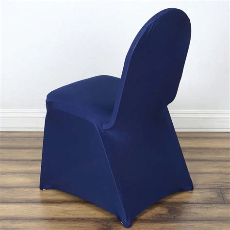 Spandex 4 Way Fabric Chair Cover Design (SCC- 48) - Navy Blue Color St ...