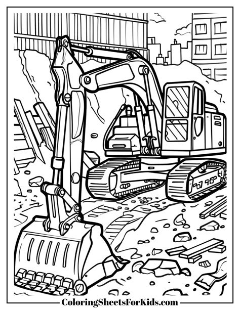 Construction Site Coloring Pages (Free Downloads) - Coloring Sheets For ...