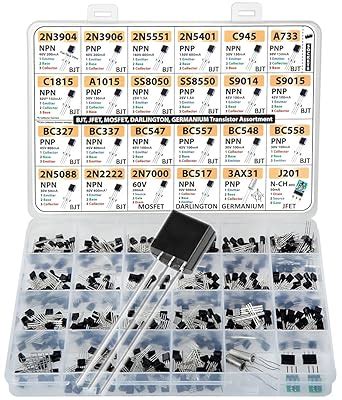 Transistor Assortment Kit, 434 pcs 24 Values, BJT, Mosfet, Germanium ...