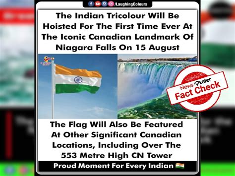 TRUE, Tricolour to be hoisted for first time at Niagara Falls to mark ...