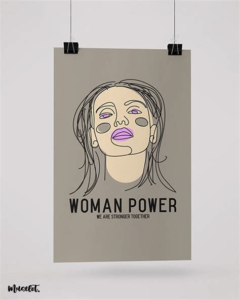 Embrace Your Inner Strength with 'Woman Power Poster" | Muselot