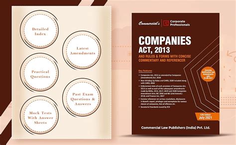 Companies Act, 2013 With Rules & Concise Commentary (Single Vol.) 12th ...