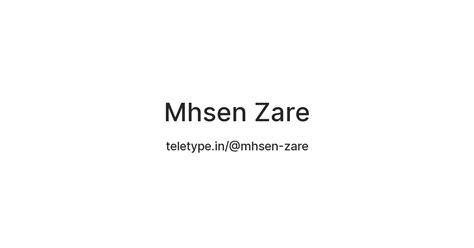 Mhsen Zare — Teletype