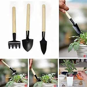 Shivstor 3 Pcs Mini Gardening Tool Set Small Shovel Rake & Spade with ...