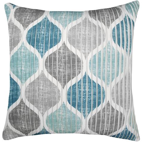 Hollis Turquoise Pleated Throw Pillow, 18"