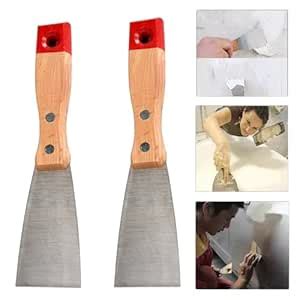 Sangpri Putty Knife with Wooden Handle (Pack of 2) | Putty Knives ...