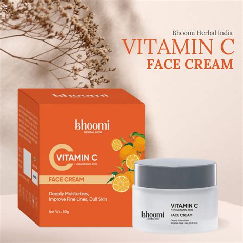 Bhoomi Herbal India Vitamin C + Hyaluronic Acid Face Cream (50gm)
