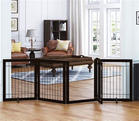 Buy PAWLAND 96-inch Extra Wide 30-inches Tall Dog gate with Door Walk ...
