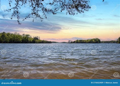 A Gorgeous Spring Landscape at Lanier Point Park with Rippling Blue ...