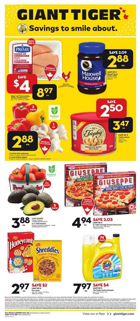 Giant Tiger Canada Flyer Deal August 16th - 22nd - Canadian Freebies ...
