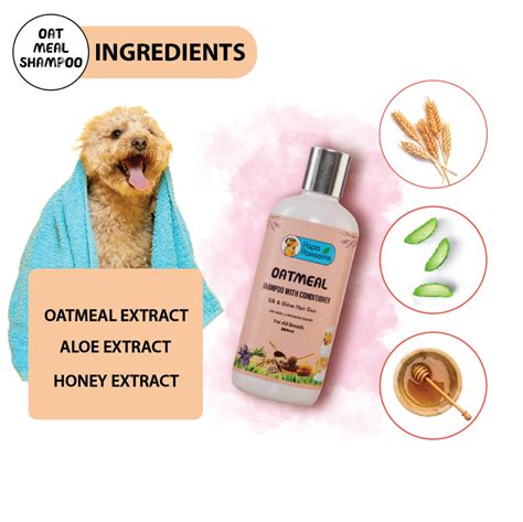 Papa Pawsome Oatmeal Shampoo with Conditioner and Palm Brush for Dogs ...
