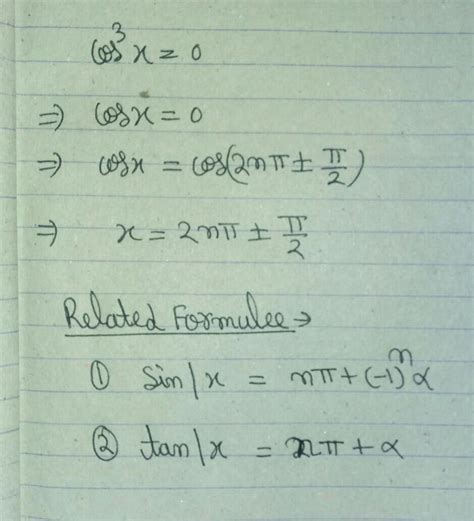 Solve the trigonometric equation cos³x - Brainly.in