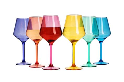 Red Colored Wine Glasses