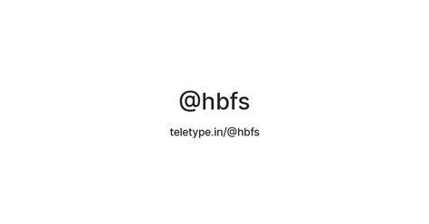 @hbfs — Teletype