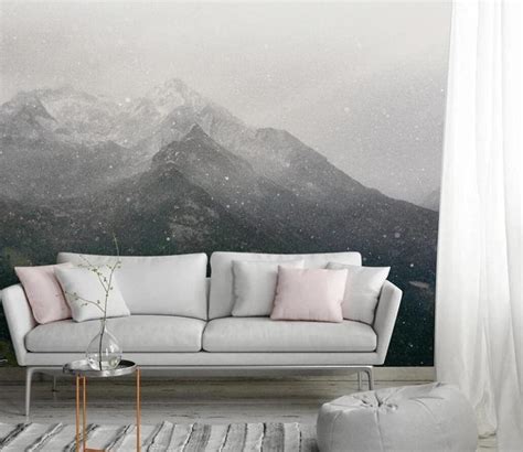 PIPISKY Removable Waterproof 3D Wallpaper - Cloudy Snow India | Ubuy