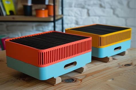 Desktop letter trays on shelves | Premium AI-generated image